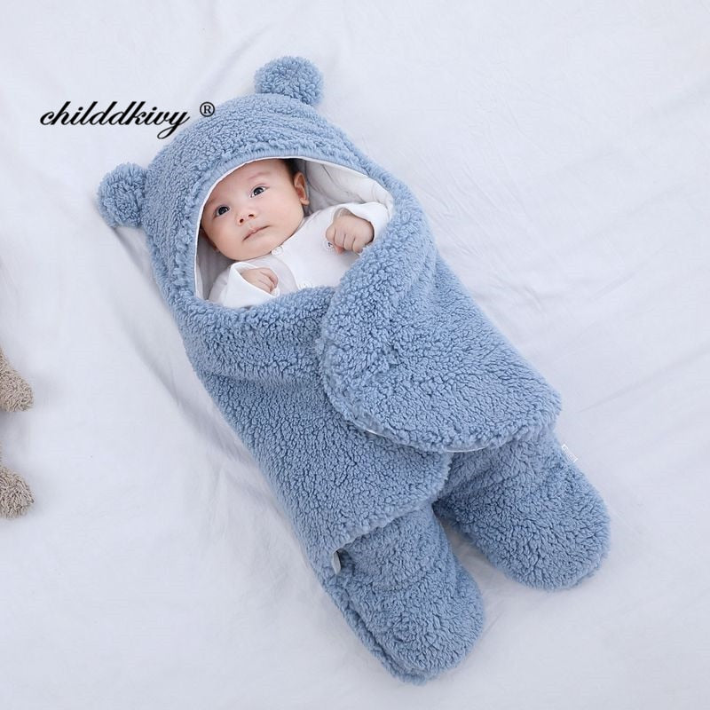 85*64cm Baby Blankets Waterproof Thicken Infant Baby Stroller Fully Wrap  Blanket Newborn Flannel Baby Bedding Blanket